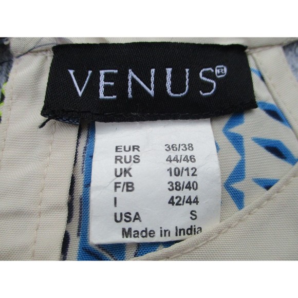 Venus Halter Mini Dress Women’s Small Cream Multicolored Geometric Sleeveless - Picture 4 of 16